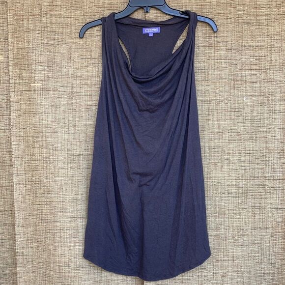 Vivienne Tam dark grey race back long tank top - Picture 1 of 5